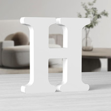 10 Inch White Big Wood Letters, Unfinished Wooden Letters for Wall Decor Decorat