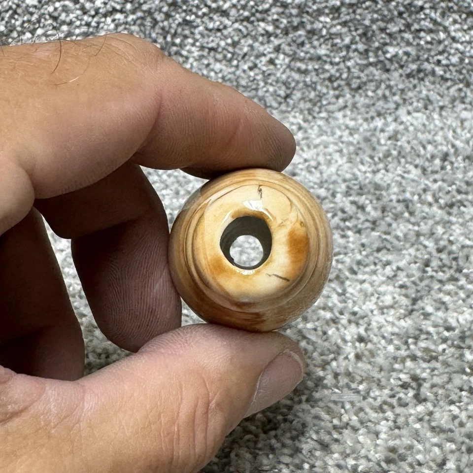 Lote 41 Cuentas Macramé Grandes Esmaltadas Cerámica Retro Años 70 80 Artesanía Boho Hippie Foto 3 de 4