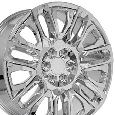 Single1 22x9 Chrome 14133 Wheel 6x139.7 28et Fits Chevy Silverado Tahoe