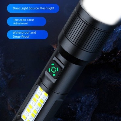 Teleskop Zoom Aluminium LED Taschenlampe Tragbar High Power große Reichweite Li