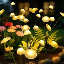 4 Pack Waterproof Solar Garden Lights Solar Mushroom Lights for Garden Ambiance