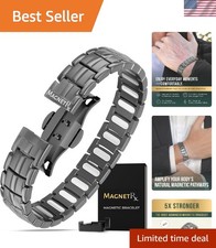 Magnetic Bracelets for Men - EllipseMAX 5X Strength 5,000 Gauss Magnets - Des...