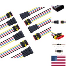 4-Pin Waterproof Connector Kit - 18AWG Wire for Reliable Vehicle Connections
