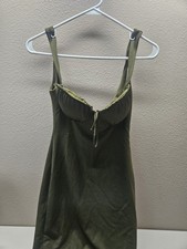 Fashion Nova Sonya Low Back Maxi Dress Olive Size Extra Small XS NWT