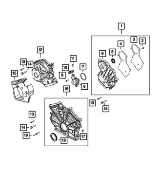 Genuine Mopar Chain Case Cover 68504223AA