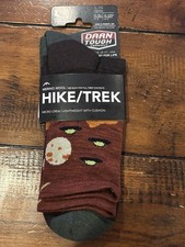 NEW Darn Tough Spaced Out Micro Crew Wool Blend Hiking Sock Walnut Size Large