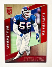 2016 Donruss Elite Lawrence Taylor RED FOIL Card Etched in Time #/75 NY Giants!