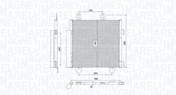 MAGNETI MARELLI-OE 350203794000 Condenser, air conditioning for CITROËN,PEUGEOT,