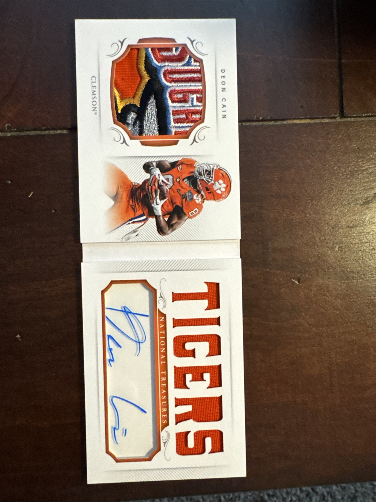 2018 Panini National Treasures Collegiate #14 Deon Cain Booklet /10 Auto RC