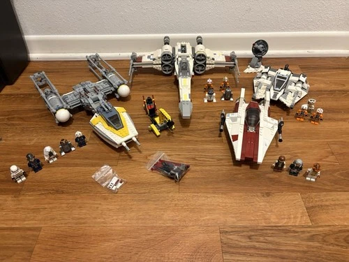 Lego Star Wars X Wing, Y Wing, A Wing, Snowspeeder Lot 75259 75003 75172 75218