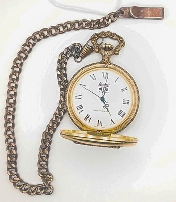 13in Chain, 47mm, 17 Jewels, Spirit of 76 Vintage Liberty Bell Pocket Watch