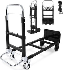 Foldable Hand Truck Dolly 2 in 1 660 lbs Convertible with Dolly Cart Wheels