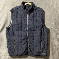 Cutter & Buck CB WeatherTec Quilted Vest Navy XL Full Zip Puffer Outerwear Flaw