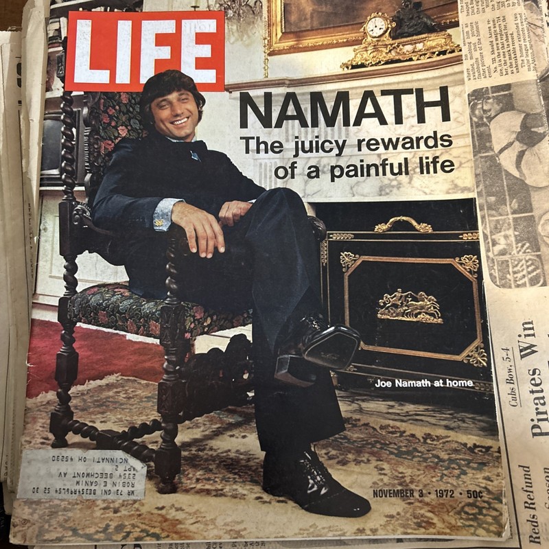 Life Magazine November 3 1972 Joe Namath At Home Mailed Life Magazine
