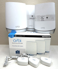 NETGEAR - Orbi AX5400 Wi-Fi 6 Mesh 3 Piece System One Router  Two Sattelites 
