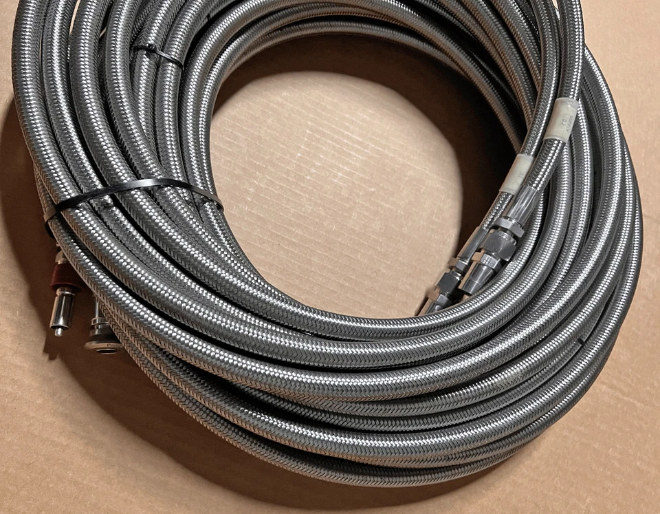 0010-36556 ASSY MANGUERA 50 FT, AMAT-1/CABEZA DE ACERO-1, 3, 5 MATERIALES APLICADOS SS Trenzado Foto 2 de 4