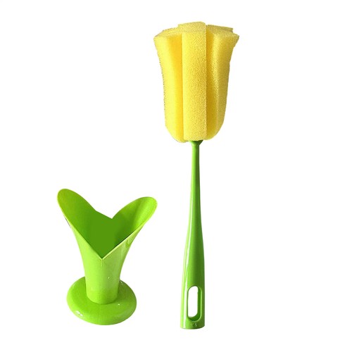 Flower Design Cup Cleaning Brush Detachable Sponge Cup Cleaner Dish Scrubber - Picture 11 of 14
