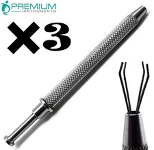 3 Pcs Ball Grabeer Piercing 4.7" Surgical Jewelry Hold 3mm to 8mm UPGRADED