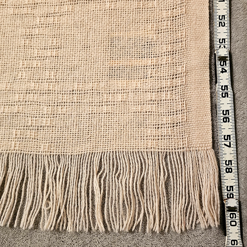Faribault Woolen Mill Co De Colección Mezcla de Lana Faribo Tiro con Flecos 60x60" Rosa Melocotón - Imagen 6 de 10