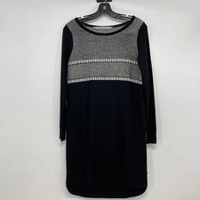 Athleta 459248 Women Black Cloudbreak 100% Merino Wool Sweater Dress sz XS