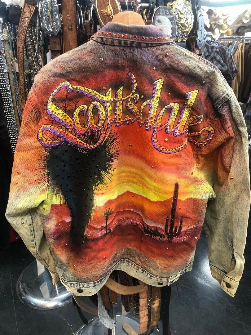 Vntge Hand Painted Scottsdale by Tony Alamo Artistry In Glitz 80s