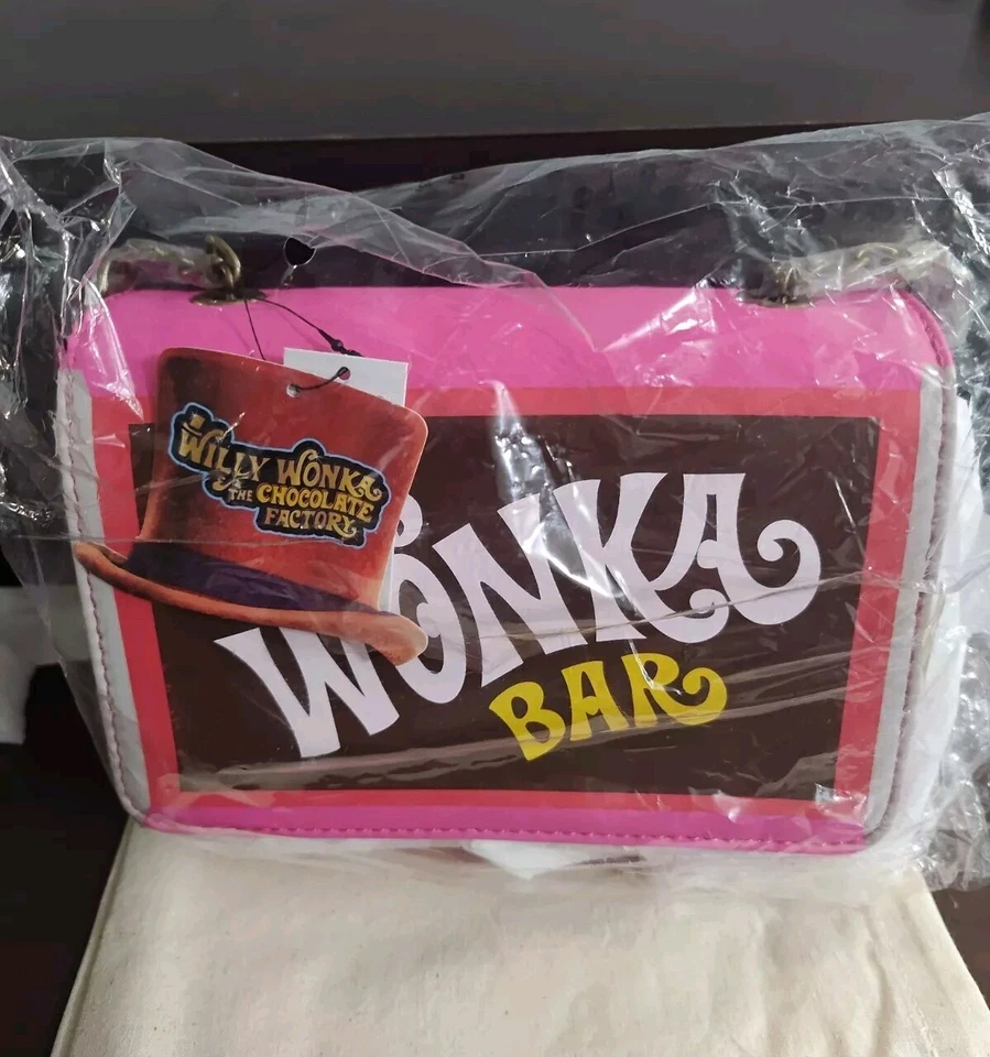 Loungefly Wonka Bar Crossbody Purse SOLD OUT Exclusive Vegan Leather - Image 3 of 4