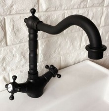 Oil Rubbed Bronz Bathroom Basin Sink Faucet Swivel Spout Washbasin Mixer Tap
