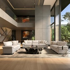 Modular Sectional Sofa Chenille Cloud Couch with Chaise and Cushion 7/5/4/3-Seat