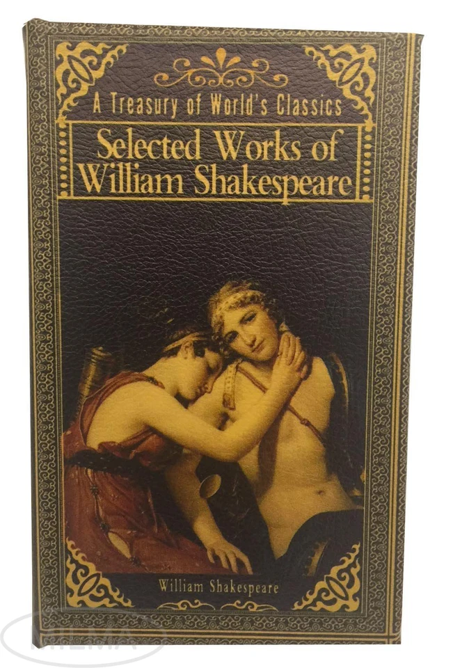  William Shakespeare Secret Storage Book Box Stash Box  Faux Leather Over Wood - Image 4 of 4