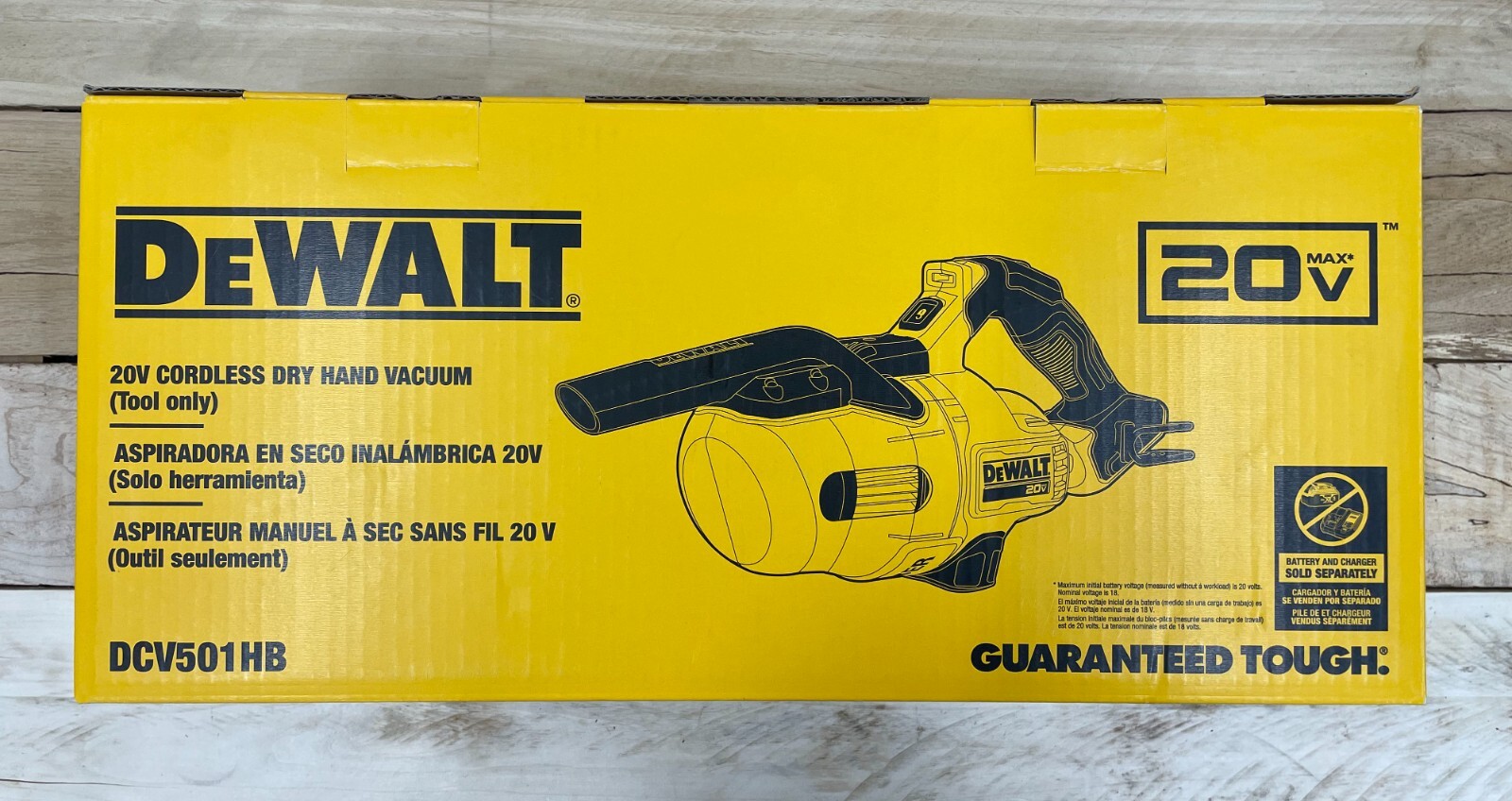 DEWALT DCV501HB 20V Lithium-Ion Cordless Dry Hand Vacuum (Tool Only) New