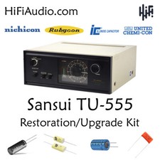 Sintonizzatore Sansui TU-555 ricostruzione restauro recap aggiornamento kit condensatore riparazione