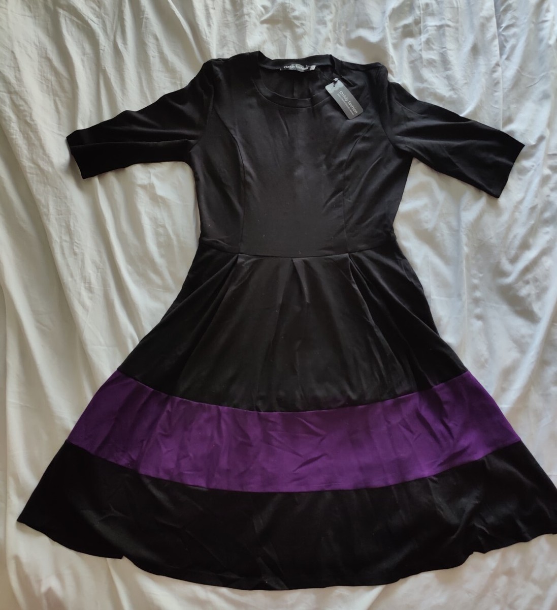 oxiuly fashion dress Oxiuly Fashion Dress Black Purple New With Tags Large L
