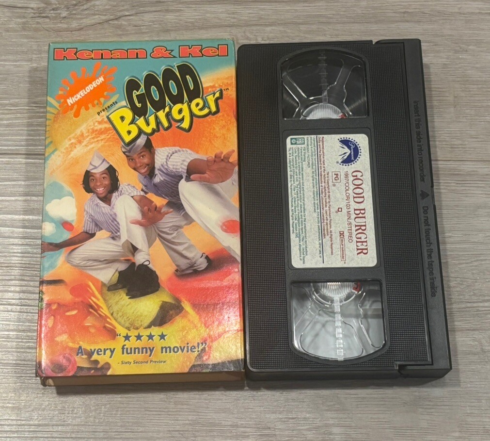 Good Burger VHS 1998 Keenan and Kel Nickelodeon Tape Comedy Movie