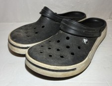 Crocs Clog Black White Women 9 Men 7 Comfort Shoes