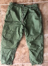 Vintage Pants Military Paratroopers Khaki Green Insulated 36" Waist x 30" Inseam