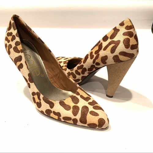 Nicole Bazaar Leopard Genuine Calf Hair 