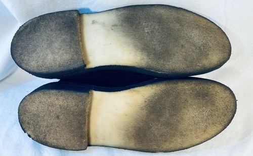 CLARKS Originals Desert Boots Black Suede Crepe Sole Chukka Men's Size 8 $150 - Picture 11 of 15