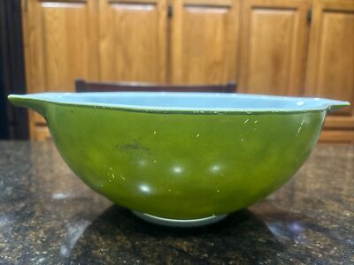 Pyrex Olive Green Vintage Nesting Qt Quart Mixing Bowl 444