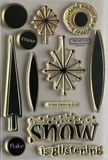 Close To My Heart My Acrylix Clear Stamp Set C1244 Glistening Snow Winter Trees