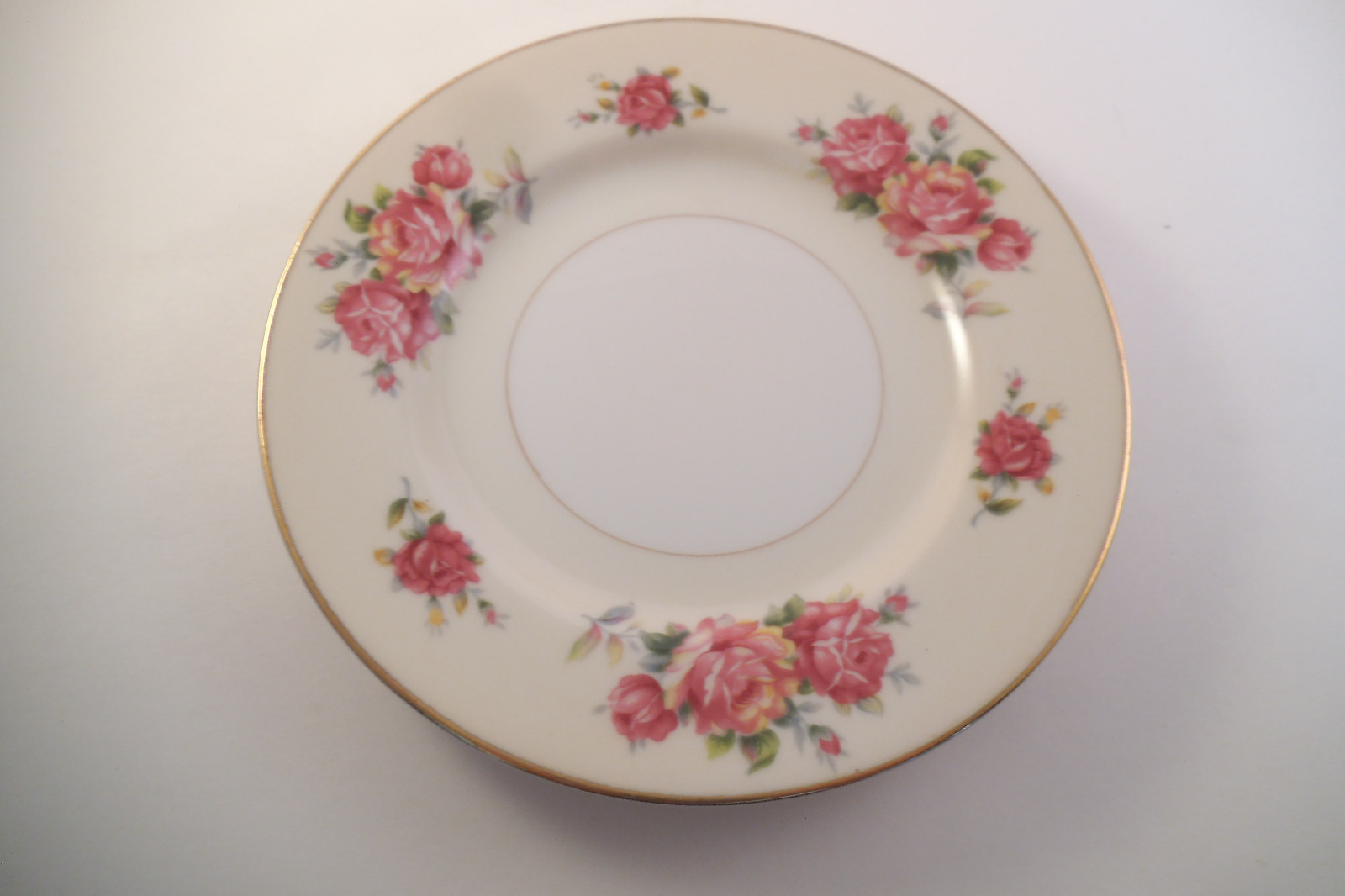 Vintage Kyoto China Occupied Japan Set of 6 Salad Plates Pink Flowers