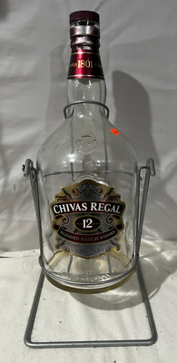 Chivas Regal 12 Years Whisky Bottle With Cradle Pouring Caddy Bottle 1.75 L