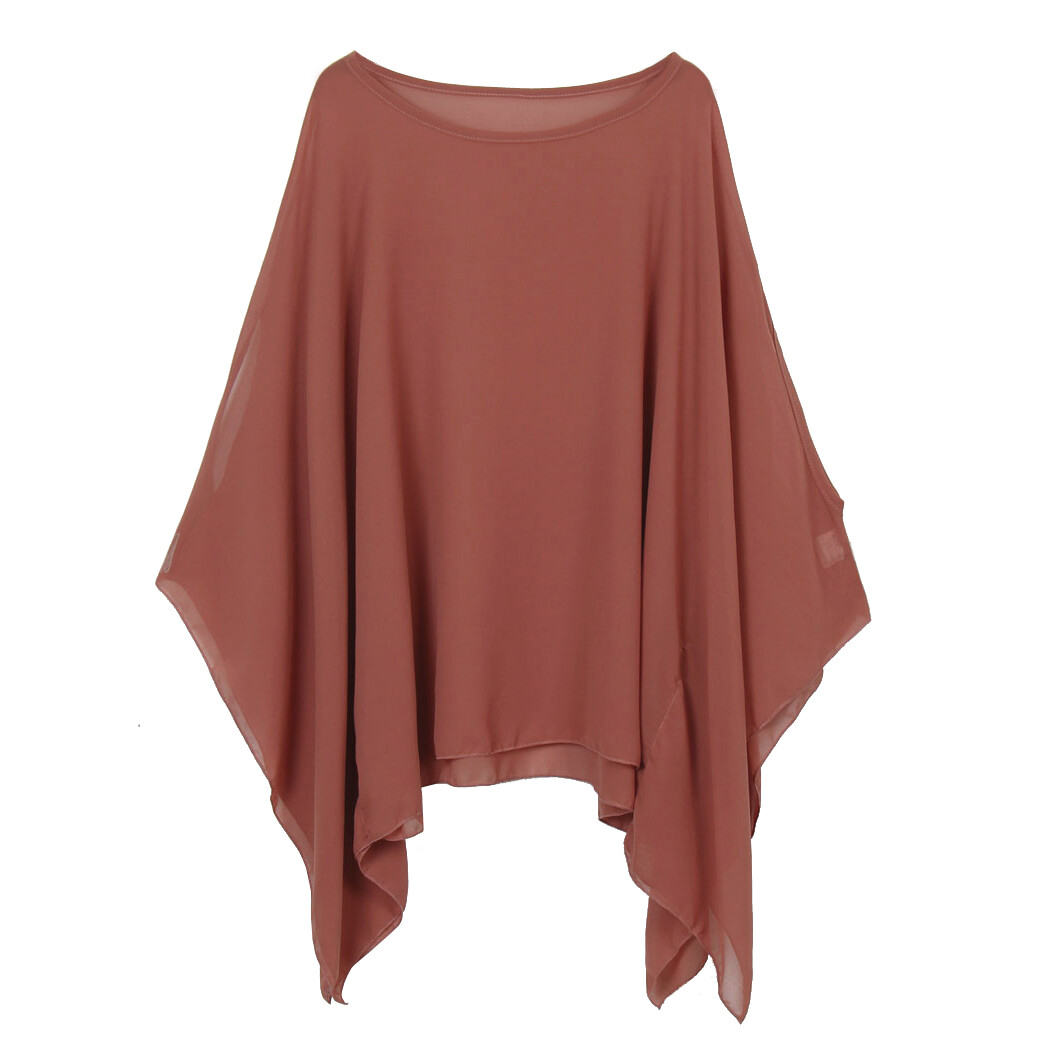 【PROVOKE】poncho blouse SeSe Code Flowy Tops for Women Petite Summer Blouses for