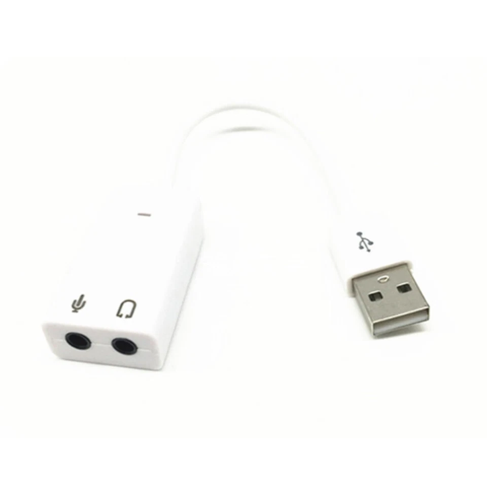 Headphone and Microphone Jacks USB External Stereo Sound Adapter - Image 2 of 4