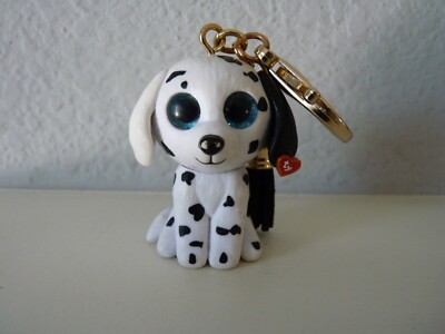 TY Beanie Boos Mini Boo Keychain Metal Bag Clip - FETCH the Dalmatian 2''
