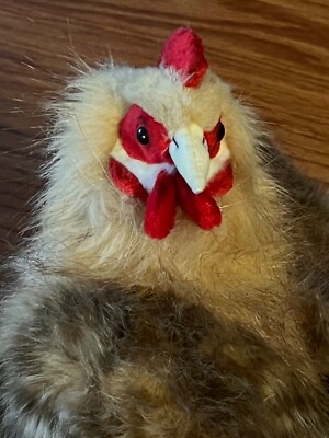 Hansa HEN BEIGE 4588 Plush Stuffed Animal 2004 Chicken 14'' With Tags US Seller