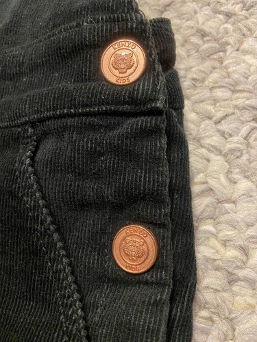 Kenzo Paris corduroy short overalls black w/rose gold accents girls Sz 14 EUC - Picture 3 of 8