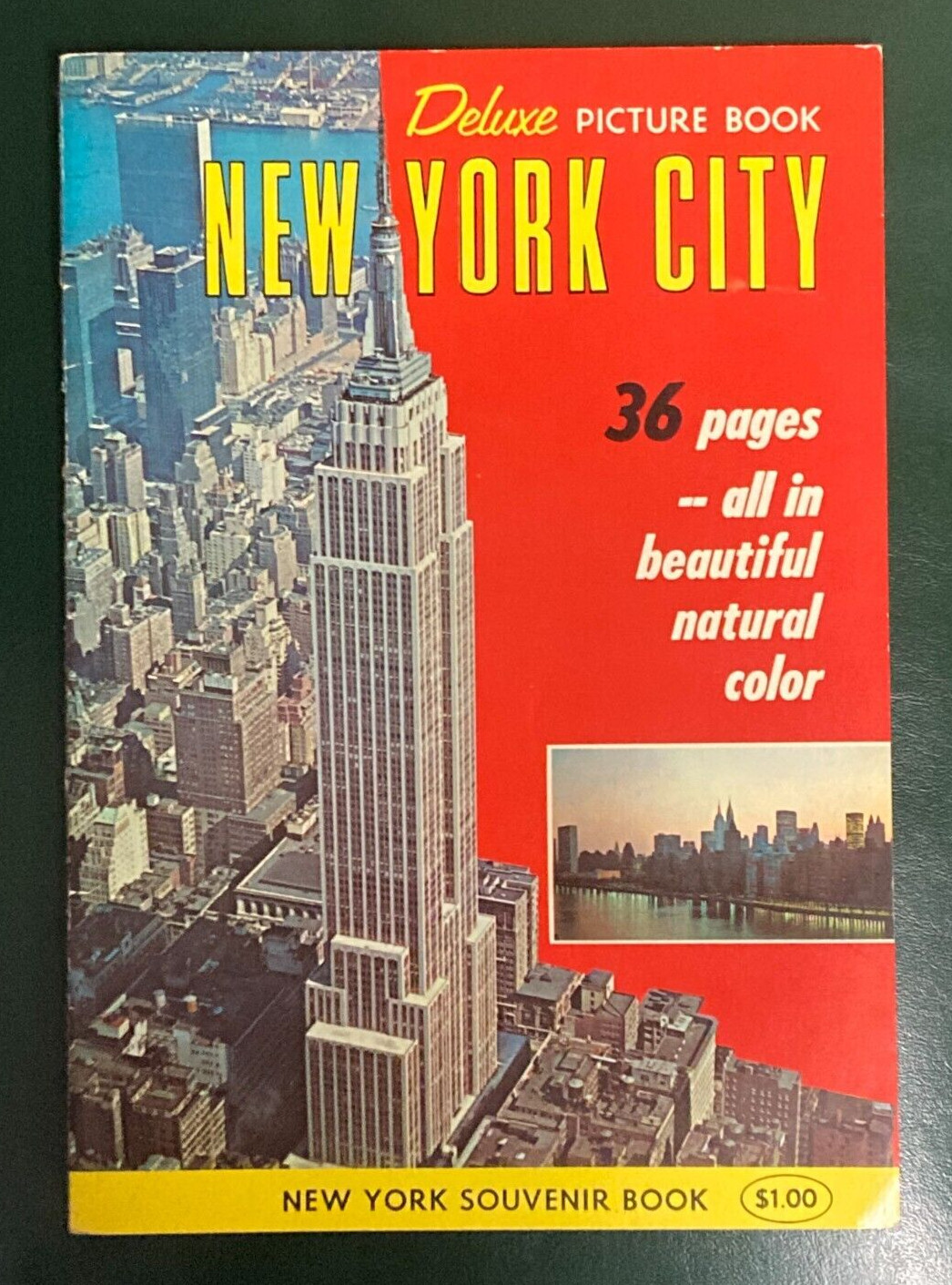 Vintage 1968 NEW YORK CITY DELUXE SOUVENIR COLOR PICTURE BOOK, 36 PAGES