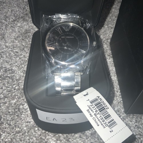 Armani - AR2022 - Super Slim - Black DIal - Stainless Steel - Mens - Watch - Picture 2 of 10