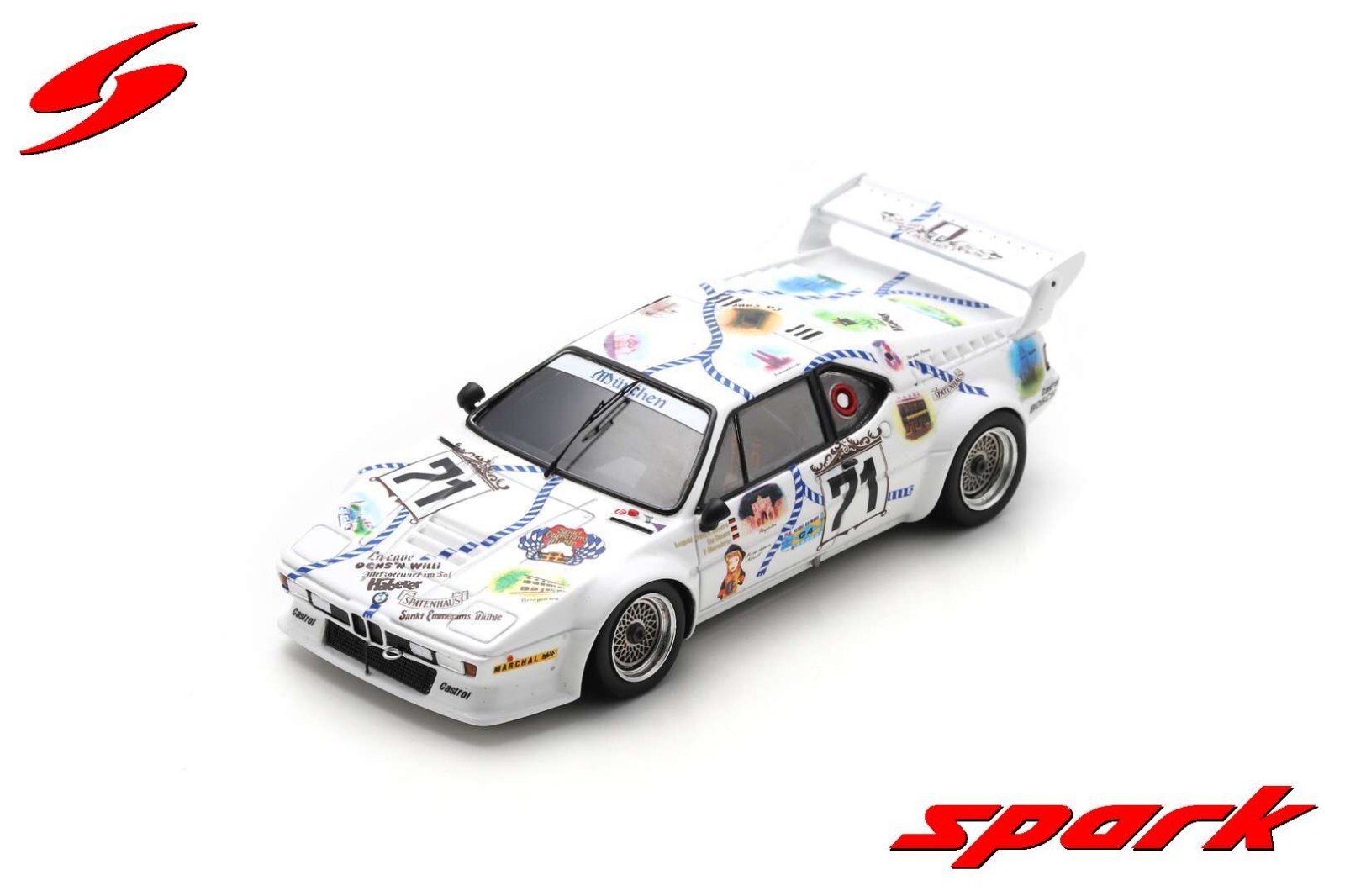 BMW M1 N°71 Spark S6404 miniature Le Mans 1981 véhicule historique Danner von Bayern