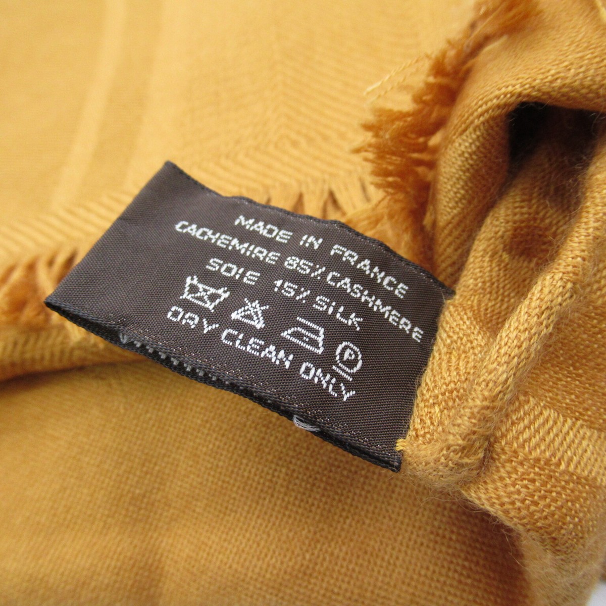 HERMES New Libris Scarf stole wrap cashmere silk Brown HERMES New Libris Scarf stole wrap cashmere silk Brown